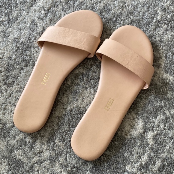 TKEES Shoes - Tkees Alex II Slide, Flat Sandal in Rose Quartz Size 8